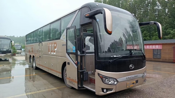 킹롱 56 인승 사용된 대형 버스 XMQ6135 두배 축 웨이차이 엔진 에어백 중단
