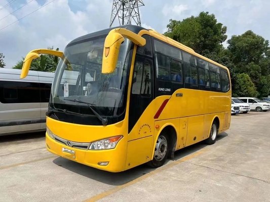 사용된 일반인 버스 유차이 엔진 33 좌석 수동 변속 에어컨 회전 윈도 2번째 손 킹롱 버스 XMQ6759