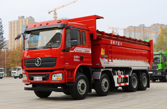 50톤 덤프 트럭 판매 8×4 샤크만 L3000 빠른 10단 수동 변속기 300마력