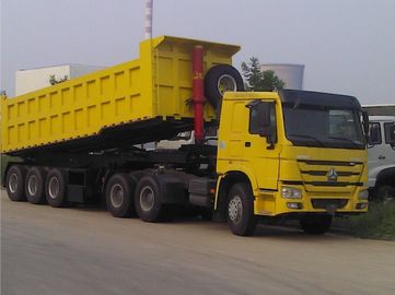 3대의 차축에 의하여 사용되는 트럭 트레일러, 45 톤 탑재량을 가진 사용된 팁 주는 사람 트레일러