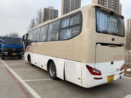 사용된 킹롱 버스 모델 XMQ6802 32 자리 철골 샤시는 손 구동 사용된 투어 버스를 남겼습니다