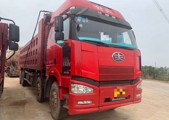 중국 중고 FAW J6P 대형 트럭 420 마력 8X4 8.2m 덤퍼 트럭 CA5310ZLJP66K24L6T4AE5