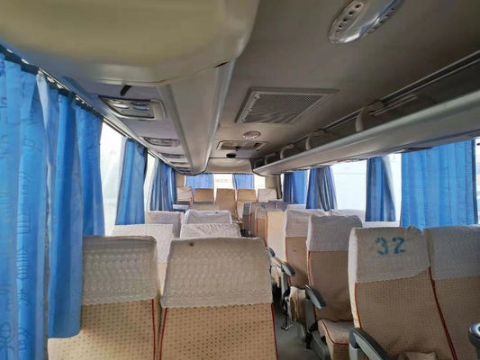사용된 킹롱 버스 XMQ6859 35Seats 강철 샤시는 투어 버스 단일의 도어 후미 엔진 유럽 3세를 사용했습니다