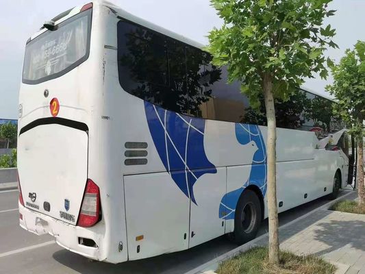 사용된 Yutong 버스 55 좌석 Weichai 후방 엔진 초침 버스 ZK6127 단 하나 문 강철 포좌