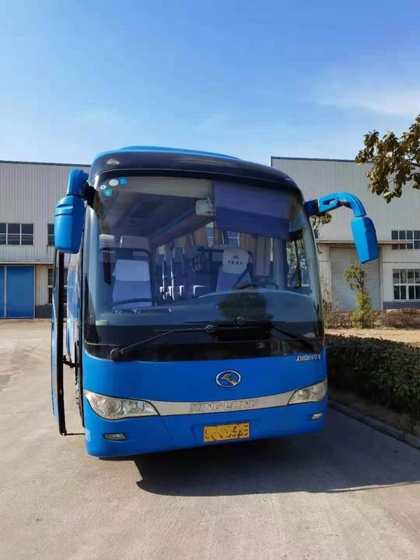 킹롱 브랜드 사용된 대형 버스 XMQ6117y 52 인승은 엔진 180 kw 왼쪽 안내를 지원합니다