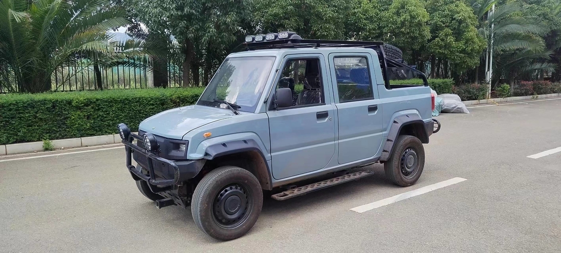 전기 소형 트럭 4x4  역상 4 문 창문 전기 오프로드 픽업 4 좌석