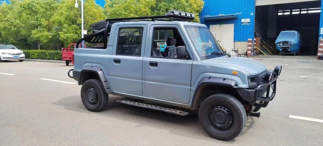 전기 소형 트럭 4x4  역상 4 문 창문 전기 오프로드 픽업 4 좌석