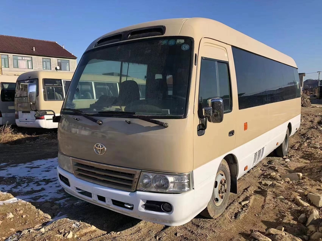 토요타 밑받침 중고 버스 29 자리 디젤 엔진 100KW 폴딩 도어 전방 엔진 SCT6703
