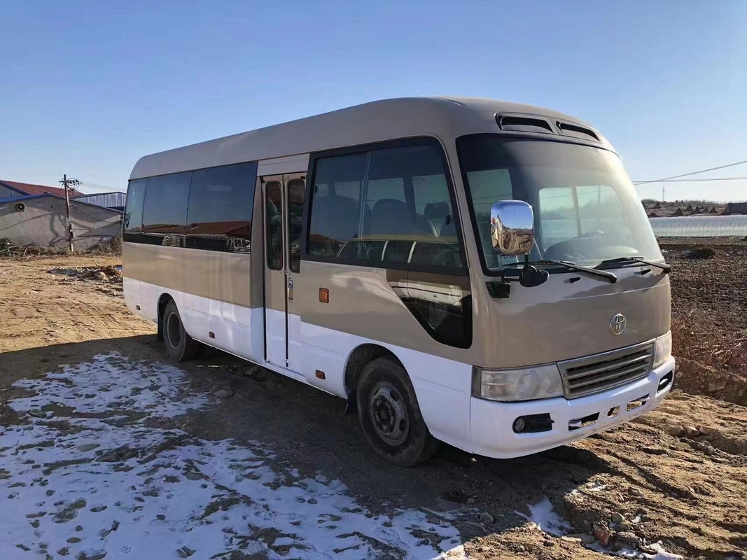토요타 밑받침 중고 버스 29 자리 디젤 엔진 100KW 폴딩 도어 전방 엔진 SCT6703