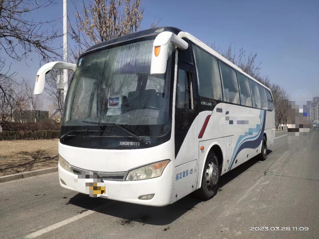 창문 중앙 유동로 도어 47 좌석 에어컨 사용된 킹롱 버스 XMQ6101을 밀봉하는 2번째 손 버스 10.5 미터