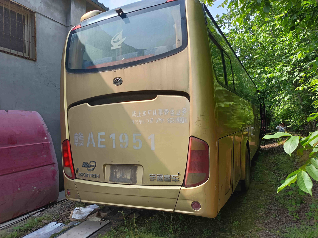 창문 유럽 3세 10.5 미터 후미 엔진 사용된 유통 버스 ZK6110을 밀봉하는 어린 협회 버스 51 자리 금빛 컬러