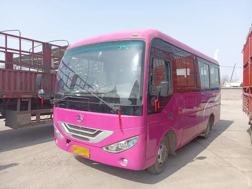 창문 RHD / LHD 이수주 엔진 2번째 손 JMC 버스 JMV6609를 미끄러지게 하는 문을 폴딩시키는 사용된 셔틀 밴 전방 엔진 19 자리