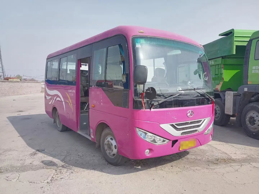 창문 RHD / LHD 이수주 엔진 2번째 손 JMC 버스 JMV6609를 미끄러지게 하는 문을 폴딩시키는 사용된 셔틀 밴 전방 엔진 19 자리