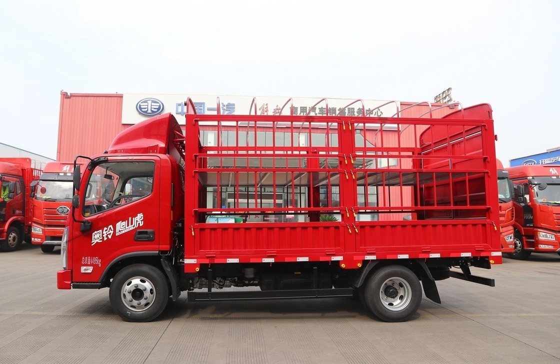 포튼 울타리 박스 151 hp 중고용 가벼운 트럭 유로 3 평면 지붕 6 타이어 왼쪽 핸드 드라이브