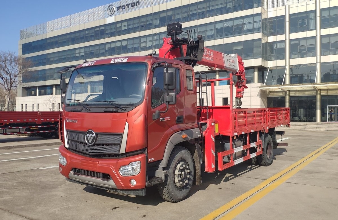 포튼 트럭 탑재 크레인 4*2 드라이브 모드 9 톤 싱글 캐비 220hp 왼손 운전