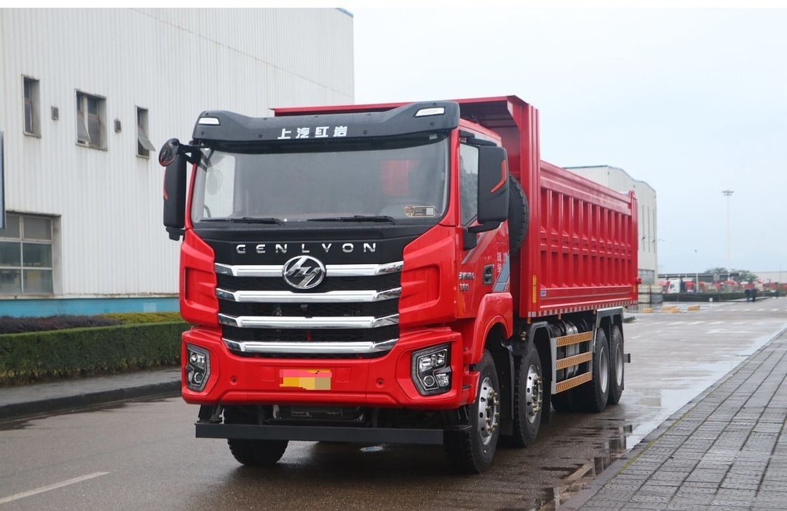 홍콩 560hp C6 로딩 20 톤 12 타이어 사용 된 티퍼 트럭 덤퍼 8 × 4 LHD / RHD