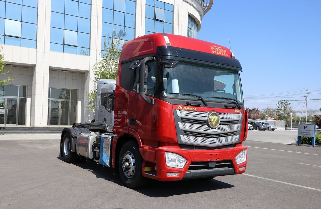 포튼 트랙터 트럭 EST ZF 기어박스 잎 스프링 4*2 디어브 모드 490hp 커민스 엔진 유로 6