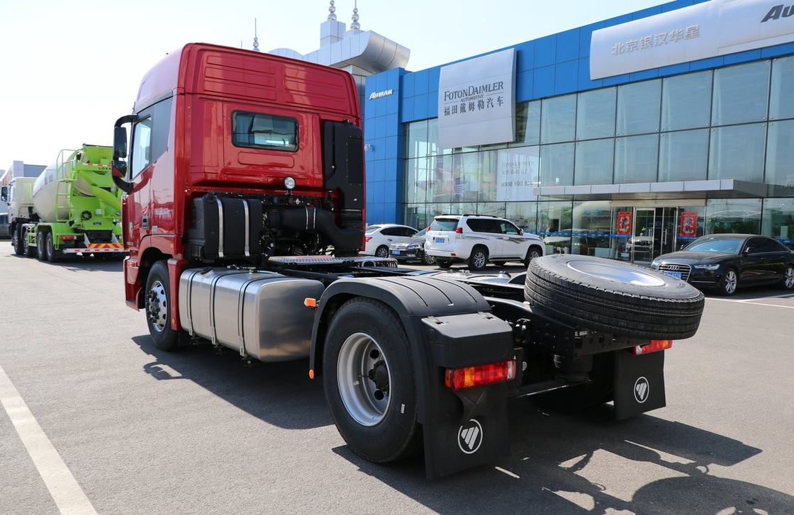 포튼 트랙터 트럭 EST ZF 기어박스 잎 스프링 4*2 디어브 모드 490hp 커민스 엔진 유로 6