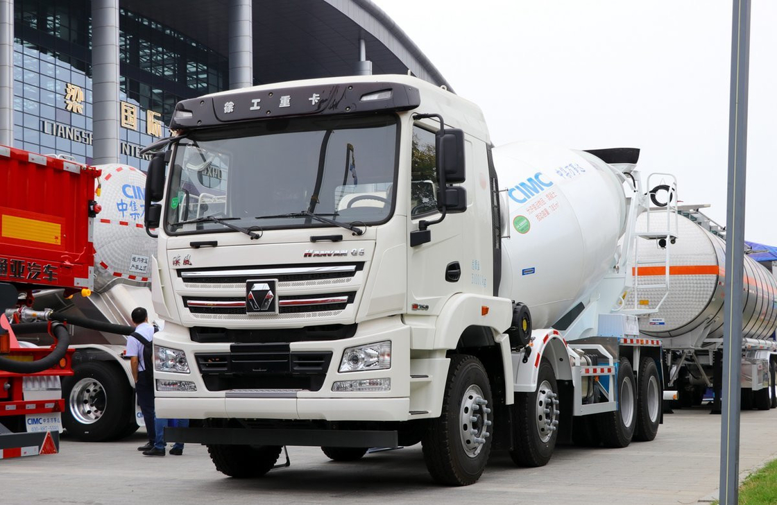 콘크리트 트랜시트 믹서 트럭 8×4 드라이브 모드 8 큐브 시멘트 탱커 웨이차이 350hp Lhd