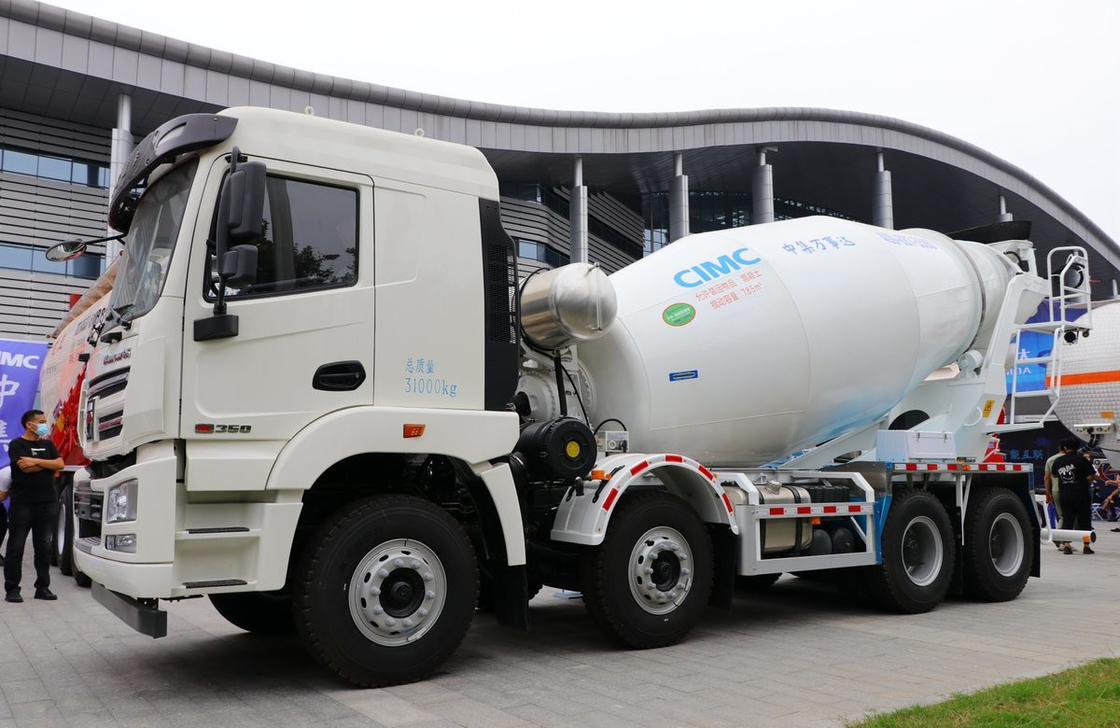 콘크리트 트랜시트 믹서 트럭 8×4 드라이브 모드 8 큐브 시멘트 탱커 웨이차이 350hp Lhd