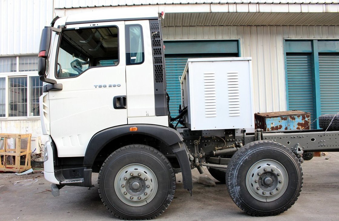 시노 티퍼 트럭 호우 덤퍼 차시 8×4 싱글 카비 2 좌석 LNG 290hp 9.2미터 길이