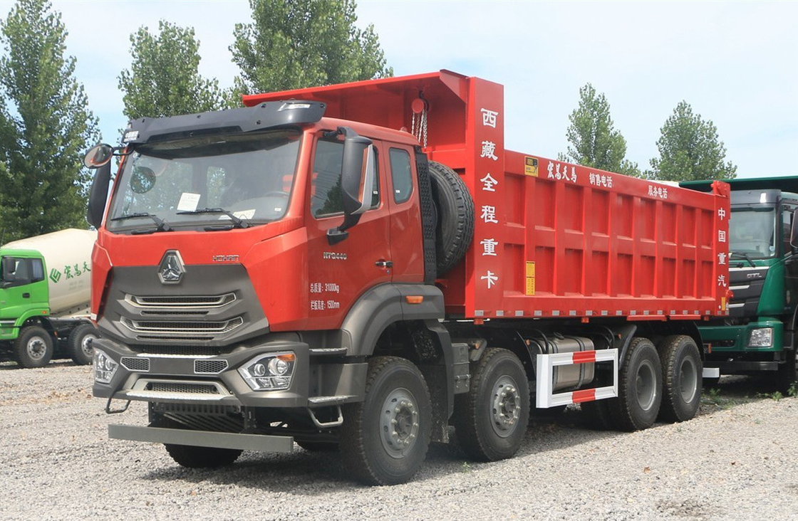 시노 트럭 60t 덤퍼 파워 디젤 엔진 440hp 호한 티퍼 8×4 광산 운송