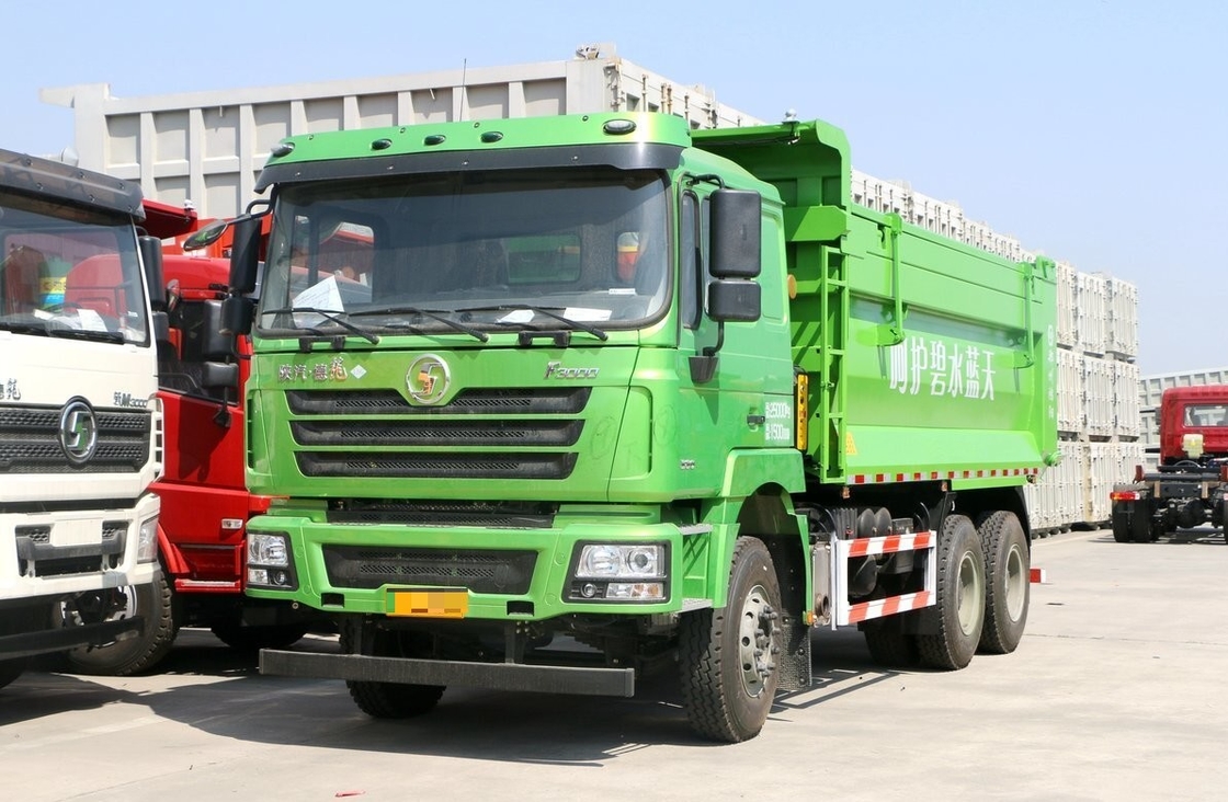 6*4 덤프 트럭 30 톤 신 에너지 연료 LNG 샤크만 F3000 싱글 슬리퍼 10 바퀴 380hp