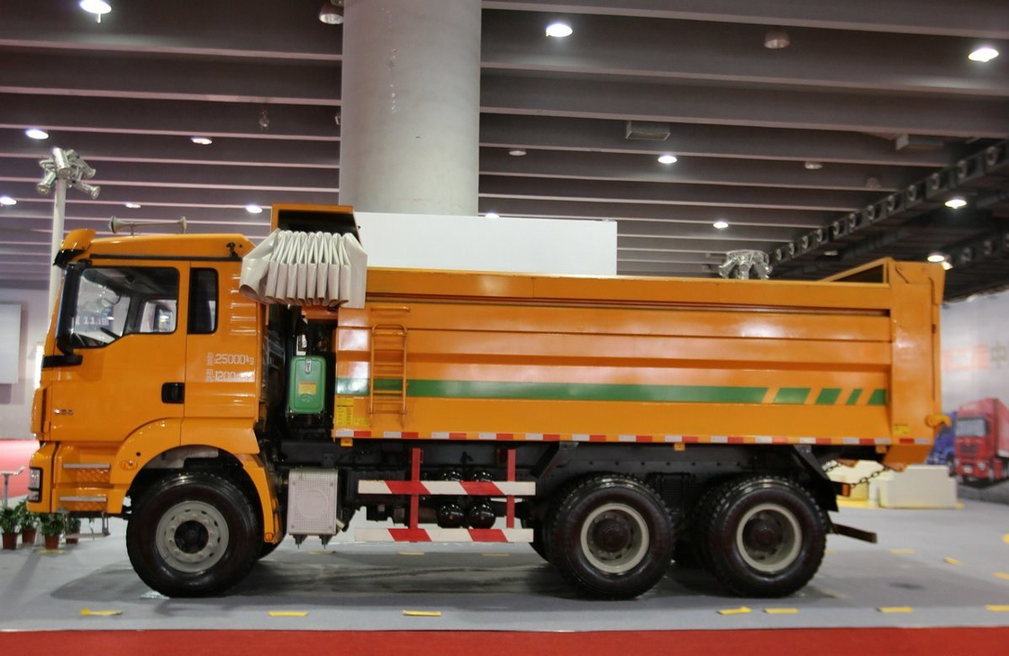 중국 덤프 트럭 판매용 U형 박스 샤크만 티퍼 웨이차이 290hp 엔진 단일 반 캐비
