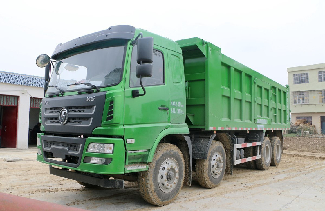 샤크맨 사용 된 틱퍼 트럭 X6 중량 8*4 덤퍼 300hp 유료 화물 30-50 톤 LHD/RHD