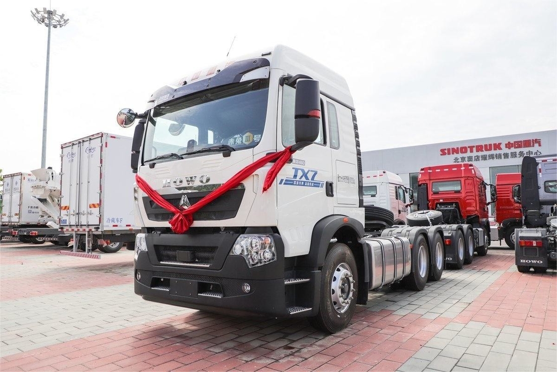호우 트랙터 트럭 12기준 6*4 10 타이어 460 hp 6 실린더 디젤 엔진 단일 행 반