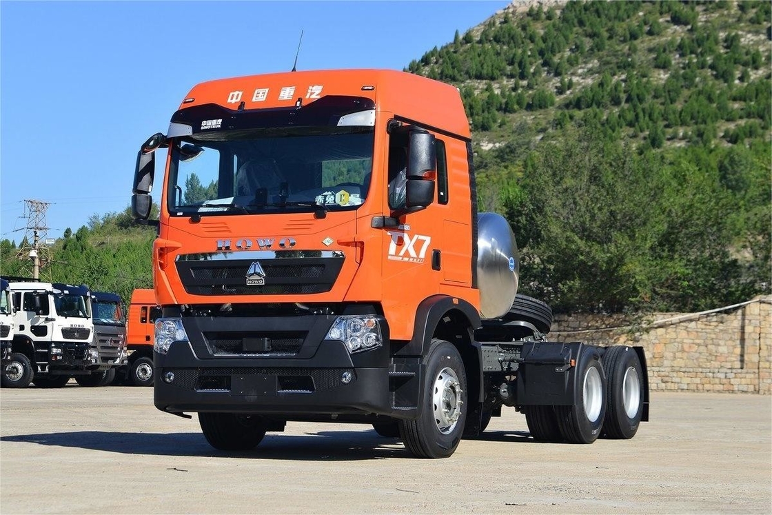 480HP HOWO 트랙터 국가 VI 배기가스 표준 후방 듀얼 엑셀 LNG