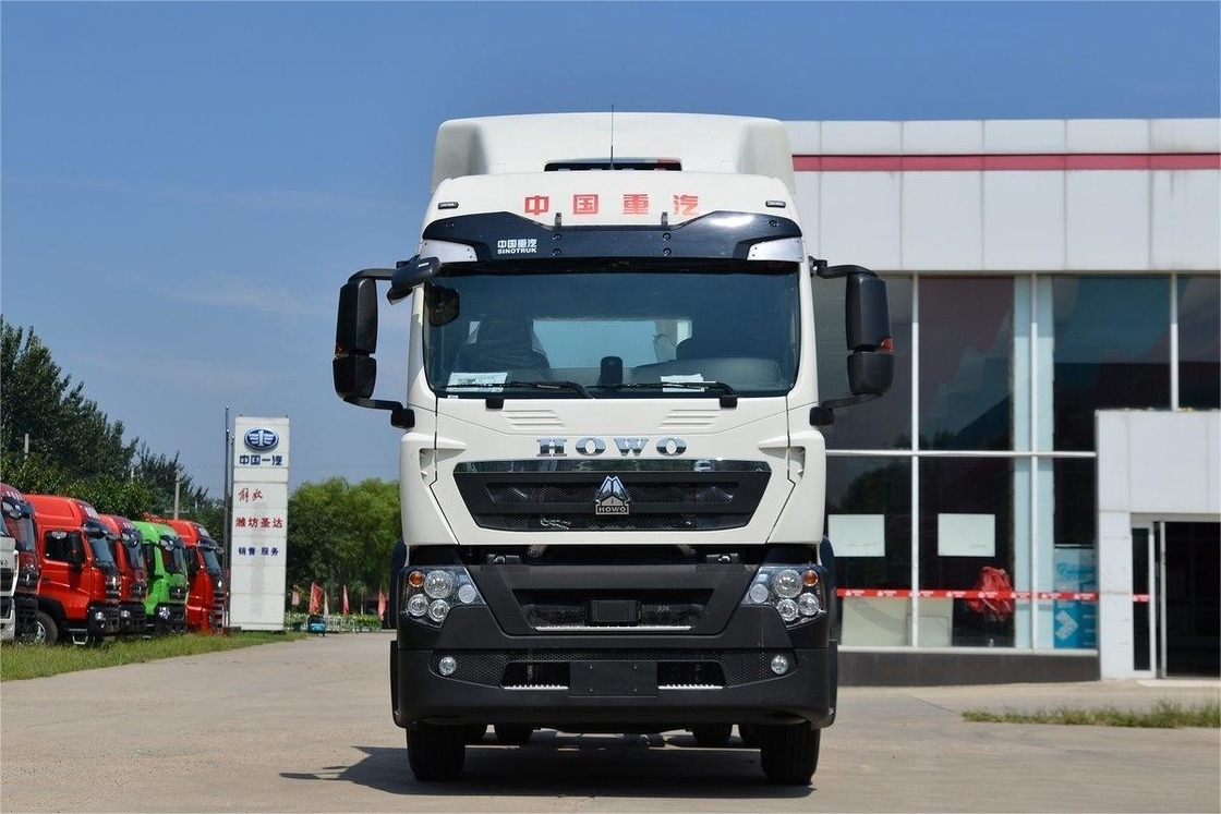 HOWO 트랙터 트럭 국가 VI 배출량 표준 단일 축 350HP 디젤 디플렉터