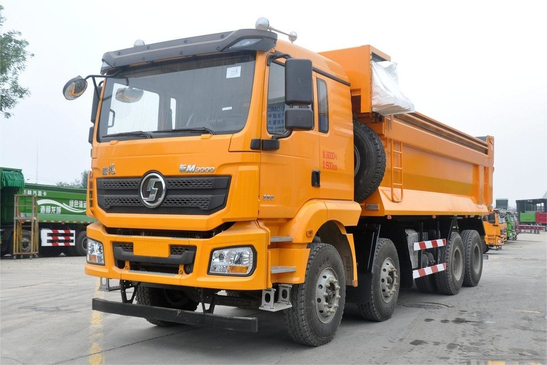 M3000 모델 8x4 350HP 16.1T 9.8m 샤크만 중량 트럭 접는 텐포린 화물 상자