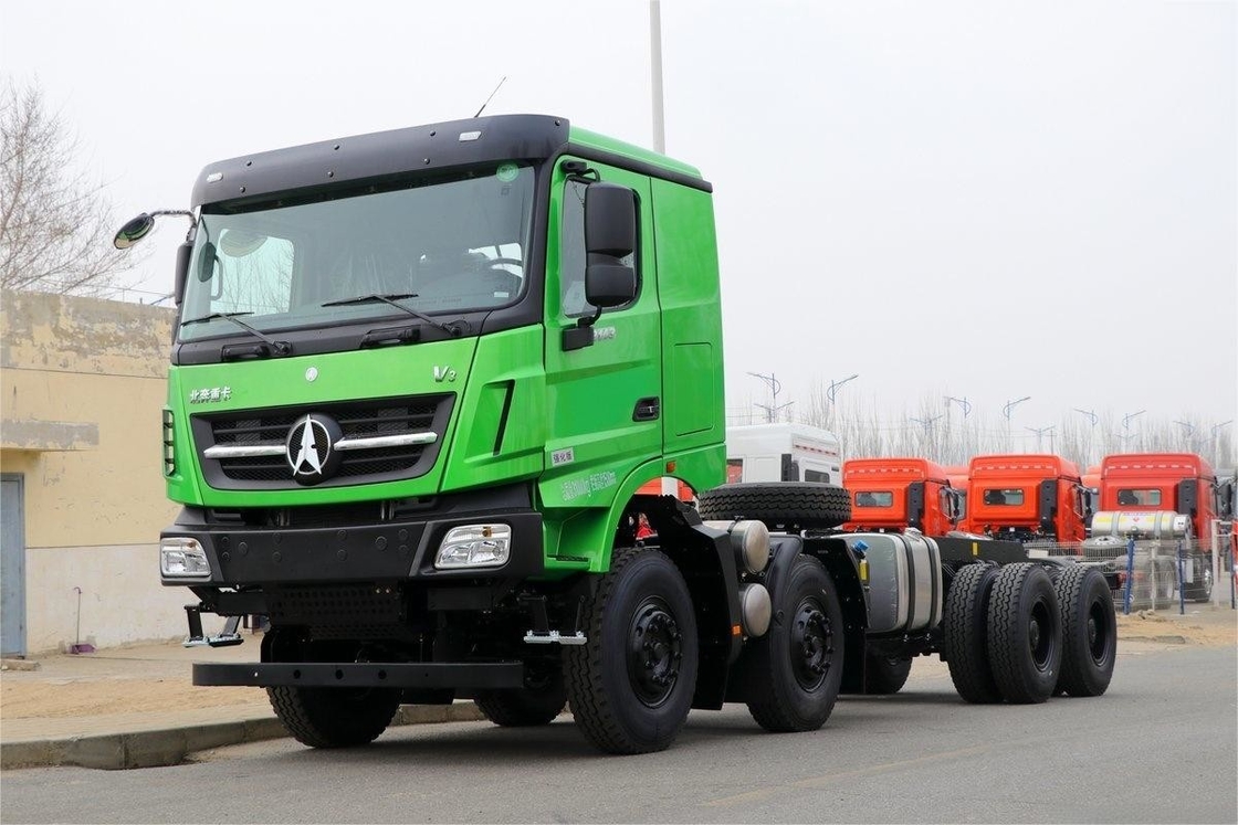 430HP 8X4 6.5m 에어백 충격 흡수 좌석 U 모양 화물 상자 Beiben 덤프 트럭 차체