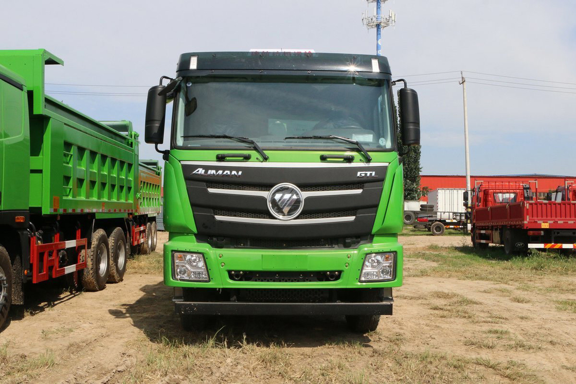 포튼 아우만 GTL 9 시리즈 중형 트럭 400HP 6X4 5.6m U 모양 화물 상자 덤프 트럭
