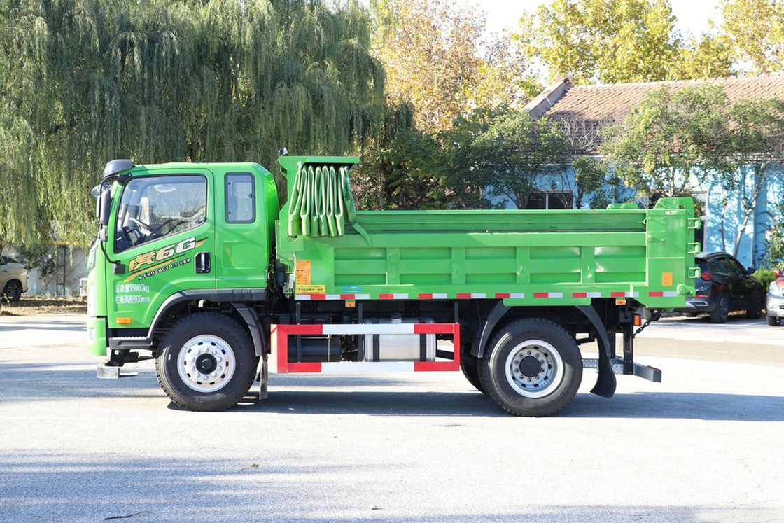 칭다오 지팡 덤프 트럭 타이거 6G 200HP 10단 디젤 1열 반 캐비 4X2 4m