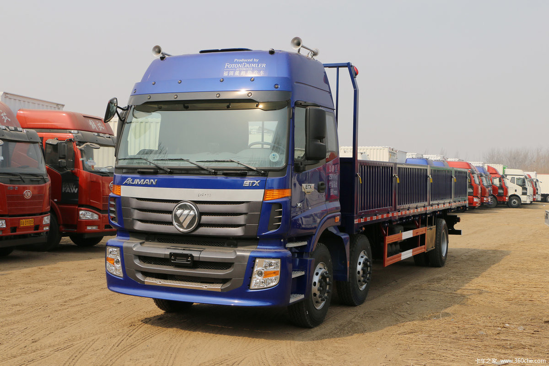 6시리즈 중량 트럭 포톤 오만 평면 트럭 디젤 8단 245HP 6X2 9.53m 파란색 몸체