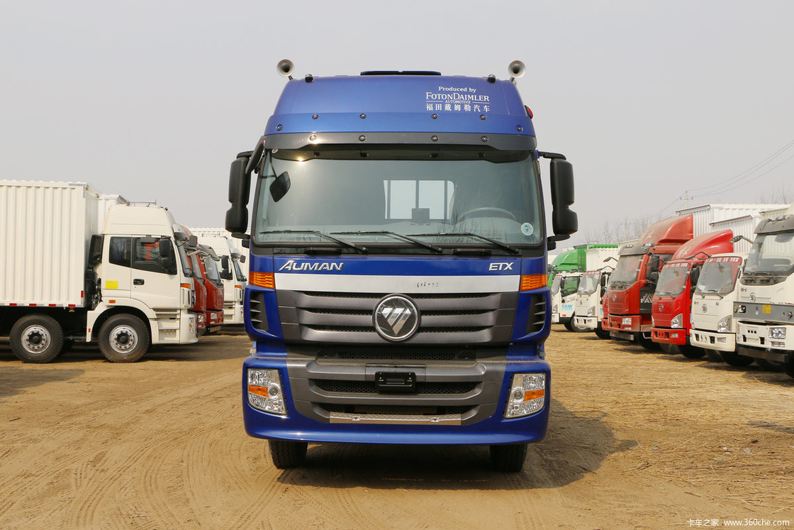 6시리즈 중량 트럭 포톤 오만 평면 트럭 디젤 8단 245HP 6X2 9.53m 파란색 몸체
