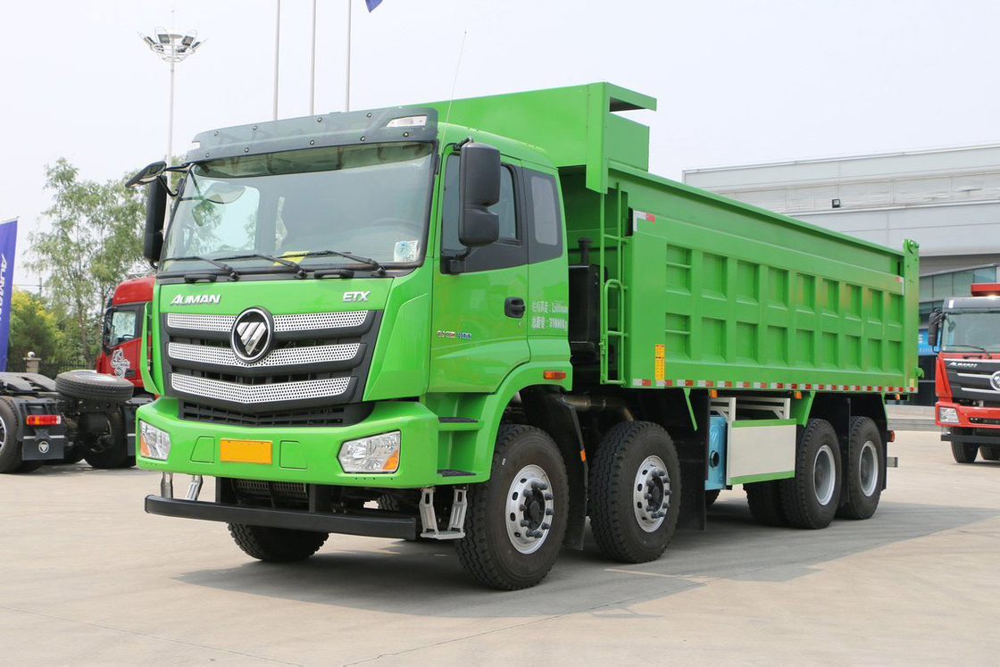 아우만 신형 ETX 덤프 트럭 400HP 8X4 7.4m 31t 후면 뒤집기 U 모양 격자물 칸 후면 뒤집기 EURO 5