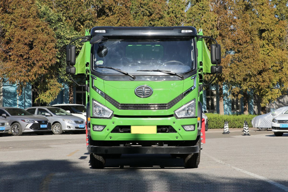 칭다오 지팡 덤프 트럭 타이거 6G 200HP 10단 디젤 1열 반 캐비 4X2 4m