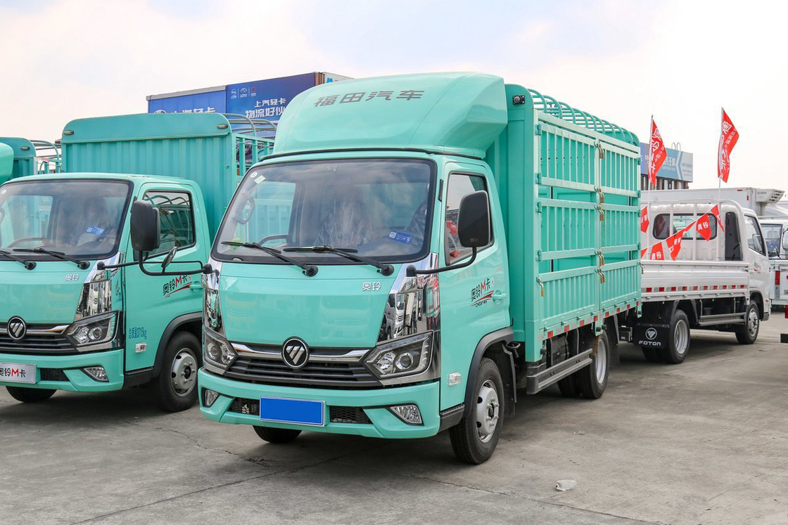 포튼 오만 미니 트럭 2.0L 127HP CNG 3.815m 높은 지붕 굽기 울타리 트럭 충격 흡수 좌석