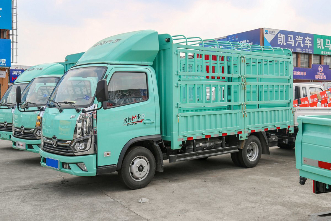 포튼 오만 미니 트럭 2.0L 127HP CNG 3.815m 높은 지붕 굽기 울타리 트럭 충격 흡수 좌석