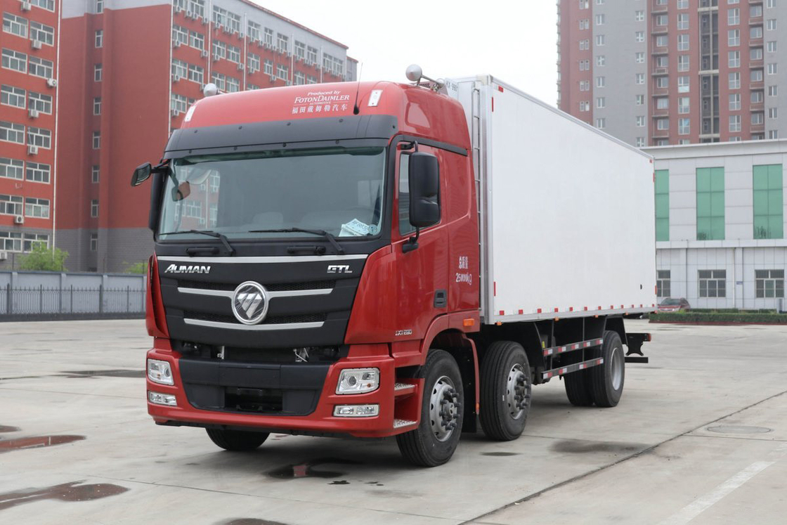 포튼 GTL 중량 트럭 높은 지붕 에어컨 반 줄 좌석 280 Hp 6X2 9.45m 아우만 BJ5259 냉장 트럭