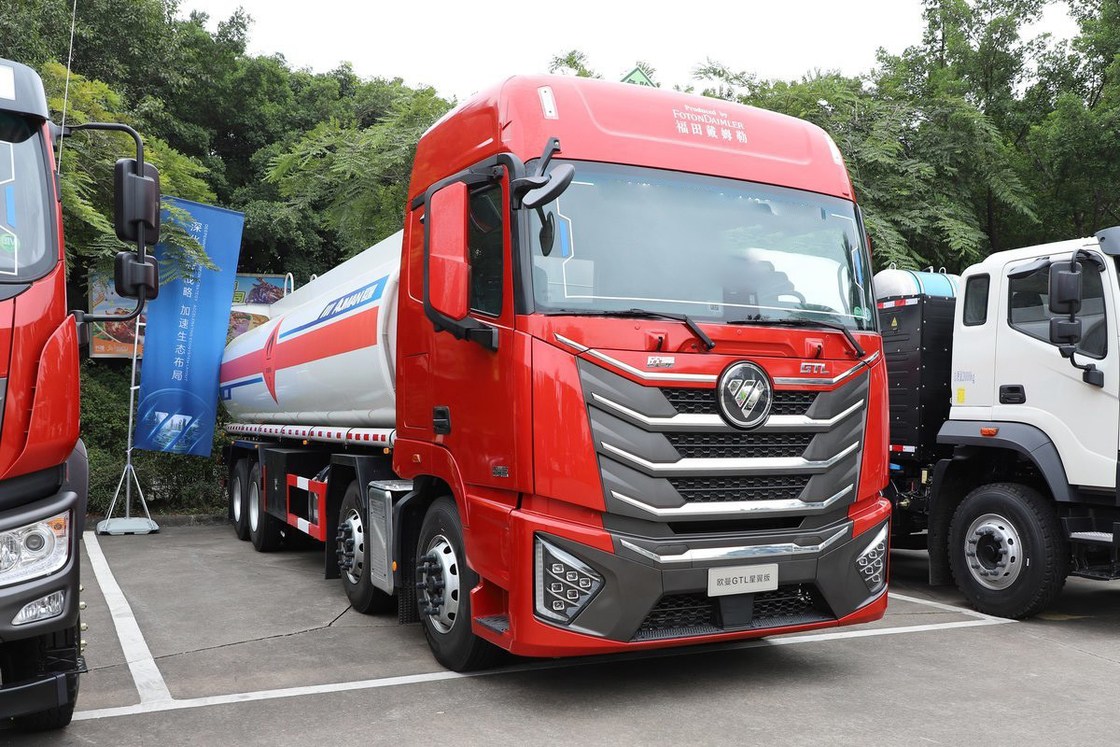 아우만 HFV5320 GTL 반줄 좌석 디젤 12단 360HP 8X4 연료 탱크 30m3 포튼 오일 탱커 트럭