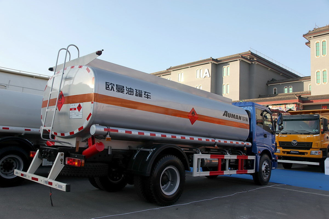 포튼 오일 탱커 트럭 오만 BJ5163 EXT 3 시리즈 디젤 210HP 4X2 8T 평면 상단 단일 줄 좌석