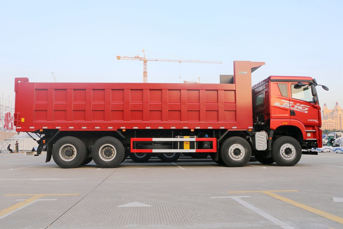 평면 상단 반카비 JH6 무거운 트럭 디젤 430 Hp 8X4 8.2m 칭다오 Jiefang 덤프 트럭