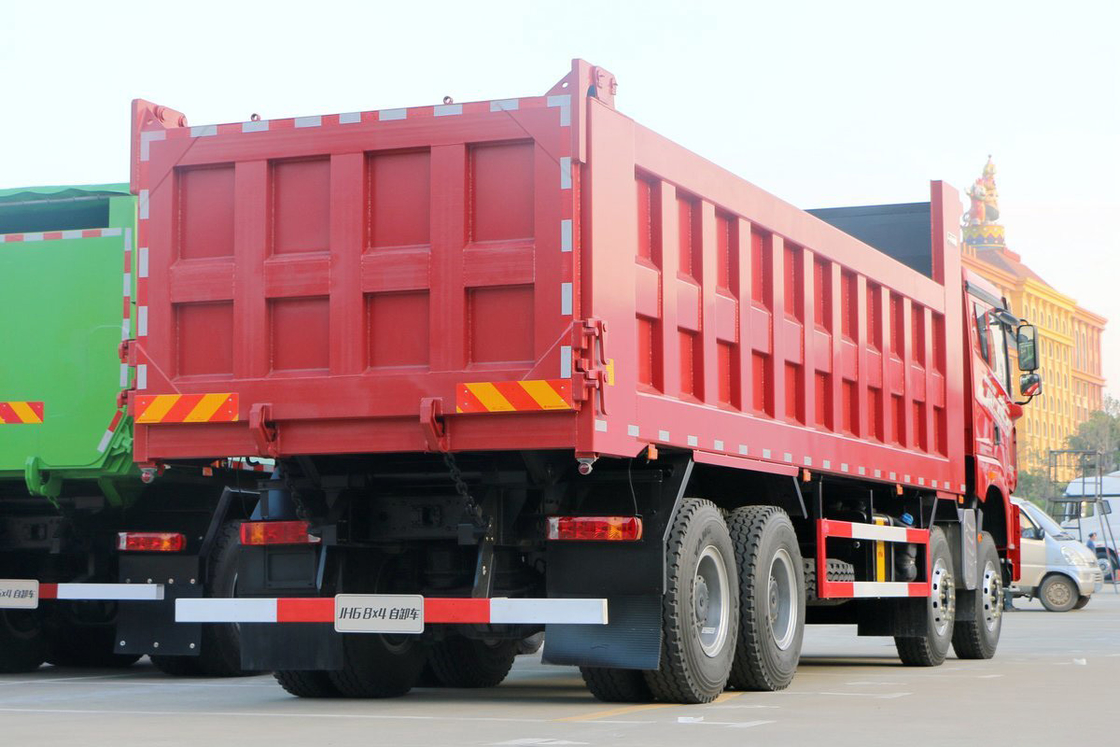평면 상단 반카비 JH6 무거운 트럭 디젤 430 Hp 8X4 8.2m 칭다오 Jiefang 덤프 트럭