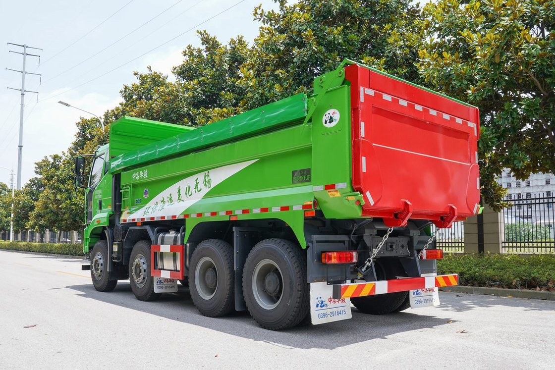 FAW Jiefang 덤프 트럭 J6L 중량 트럭 디젤 10 기어 350hp 8X4 에어백 충격을 흡수 좌석 덤프 박스