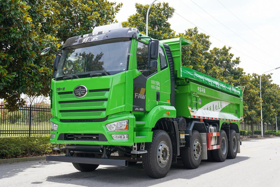 FAW Jiefang 덤프 트럭 J6L 중량 트럭 디젤 10 기어 350hp 8X4 에어백 충격을 흡수 좌석 덤프 박스
