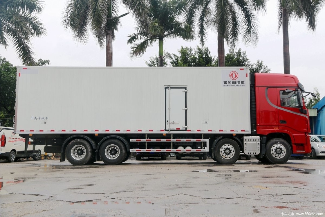동펜 DFH5310 디젤 14 기어 465 hp 반 줄 높은 지붕 8X4 9.4m AMT 자동 냉장 트럭